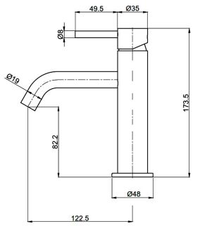 Смеситель для раковины AQUAme Siena AQM6210BG шлифованное золото